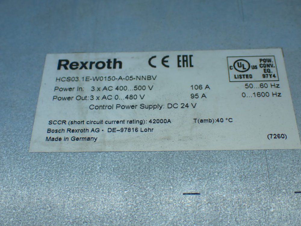Rexroth Single-axis Drive - Hcs03.1e-w0150-a-05-nnbv
