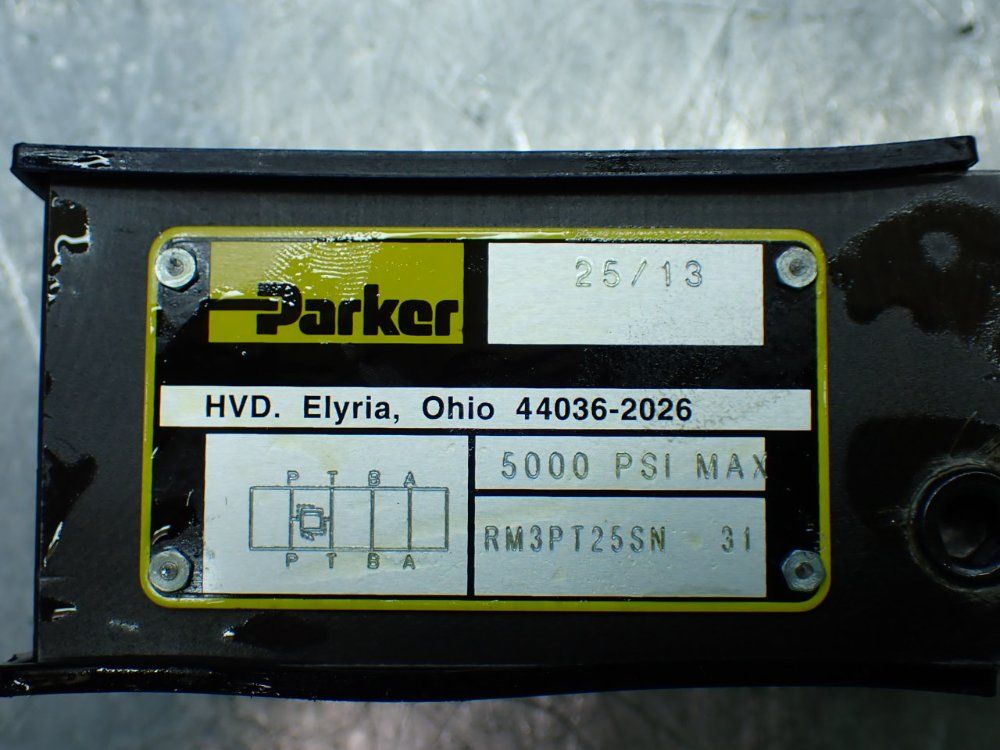 Parker Hydraulic Sandwich Valve - Rm3pt25sn
