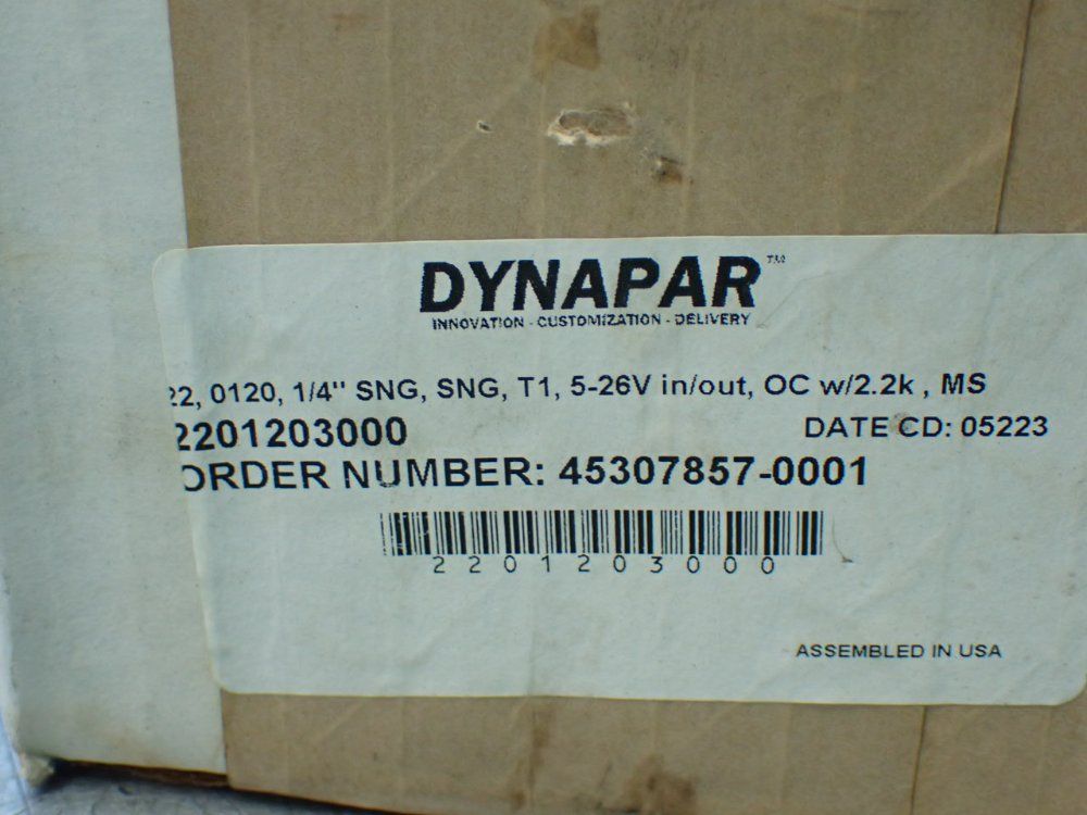 Dynapar Qube 22 Series Incremental Encoder. - 2201203000