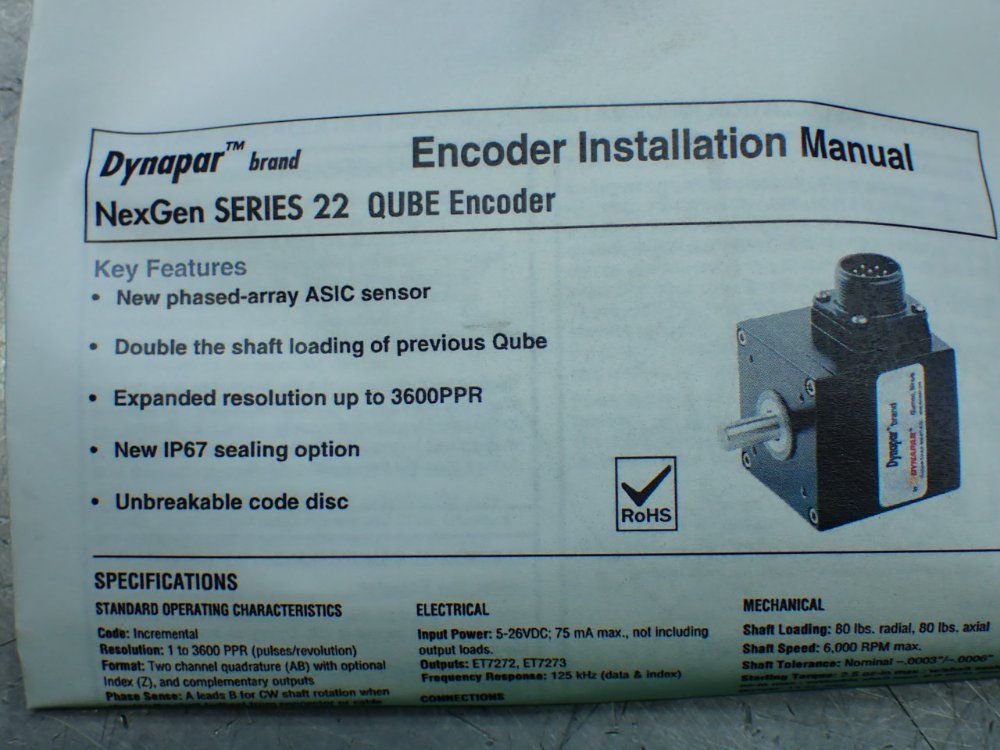Dynapar Qube 22 Series Incremental Encoder. - 2201203000