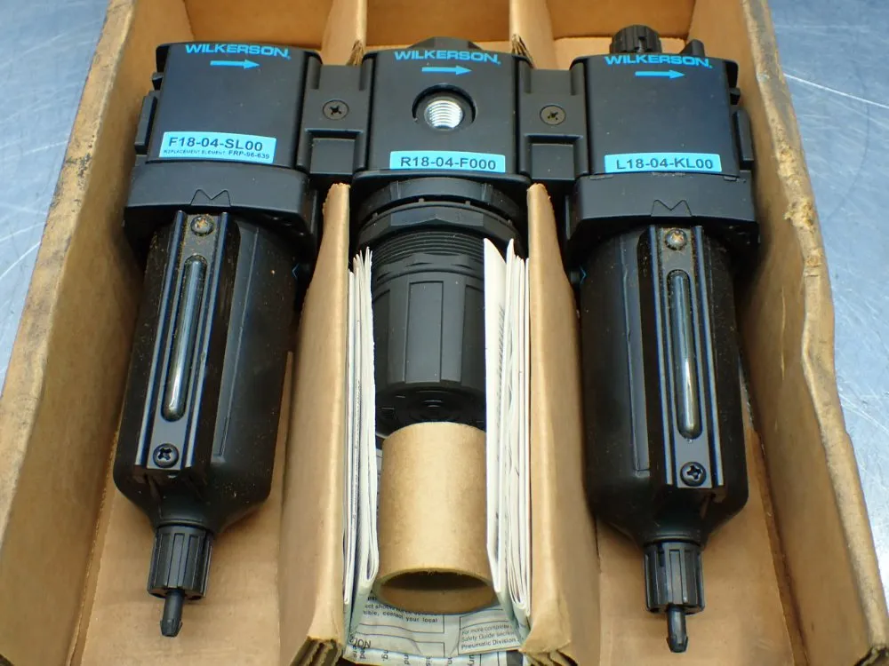 Wilkerson 1/2in Npt 0-125psig Filter Regulator Lubricator Assembly - C18-04-flg0