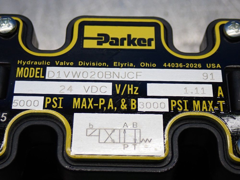 Parker Hydraulic Directional Control Valve - D1vw020bnjcf