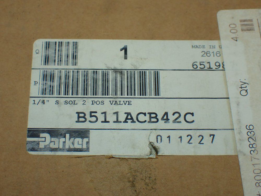 Parker 1/4" 2 Position Pneumatic Solenoid Valve - B511acb42c