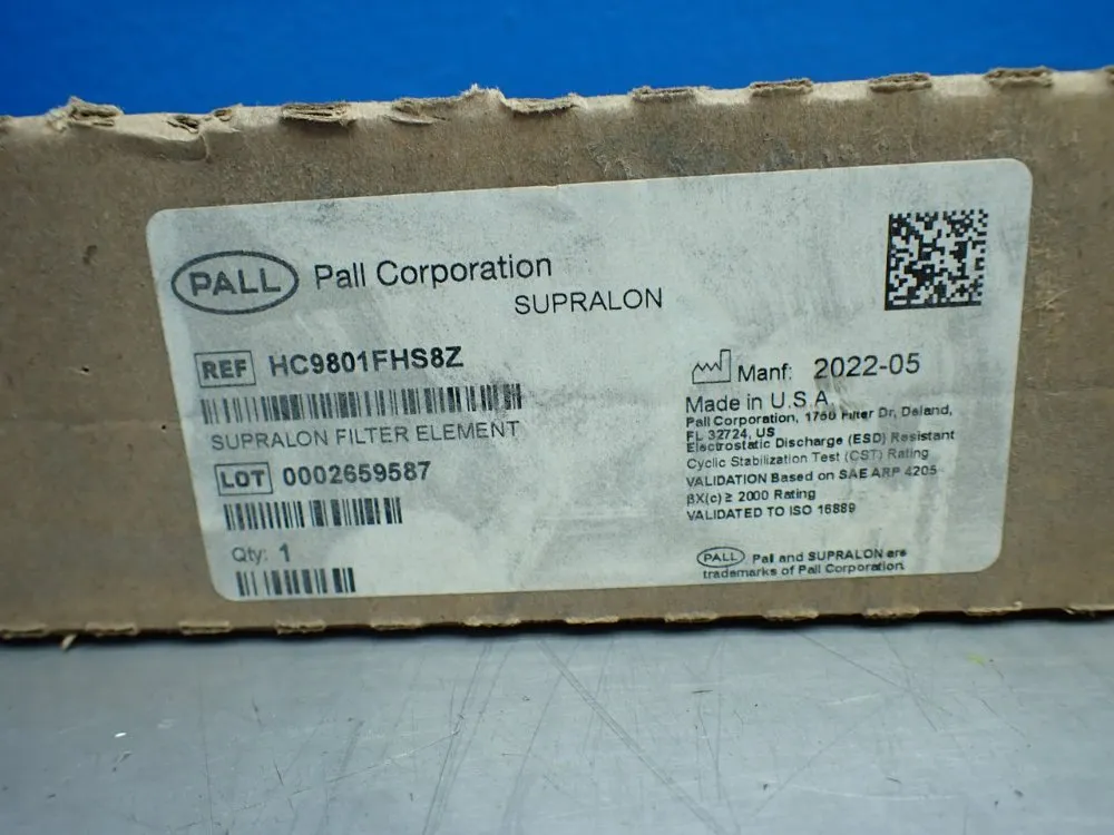 Pall Supralon Lube & Hydraulic Element - Hc9801fhs8z