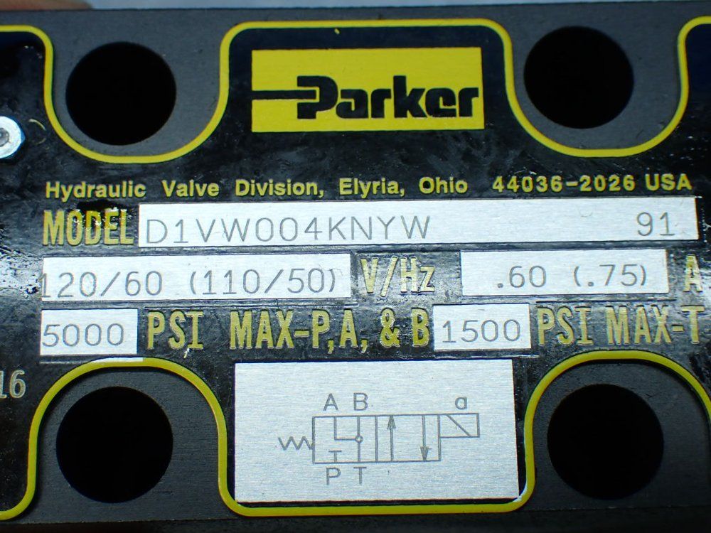 Parker Hydraulic Directional Control Valve - D1vw004knyw