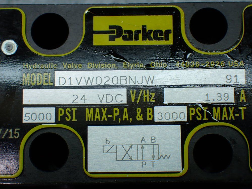Parker Hydraulic Directional Control Valve - D1vw020bnjw