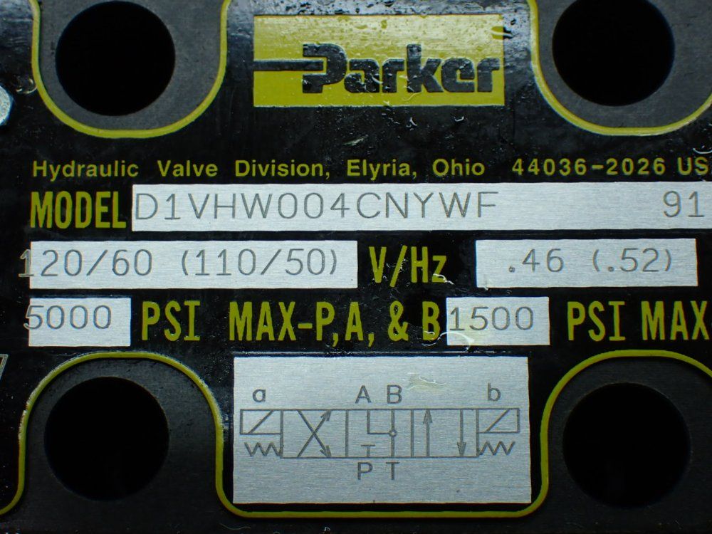 Parker Hydraulic Directional Control Valve - D1vhw004cnywf