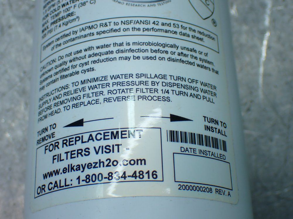 Elkay Watersentry Lead Microplastics Replacement Filter - 51299c