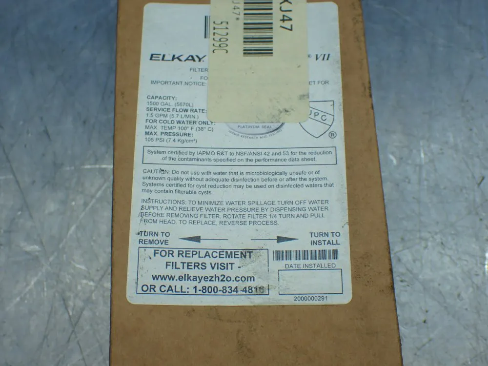 Elkay Watersentry Lead Microplastics Replacement Filter - 51299c