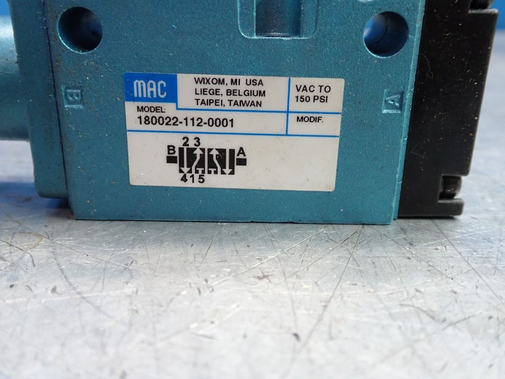 Mac Valves Inc Solenoid Valve, Qty: 3 - 180001-112-0001