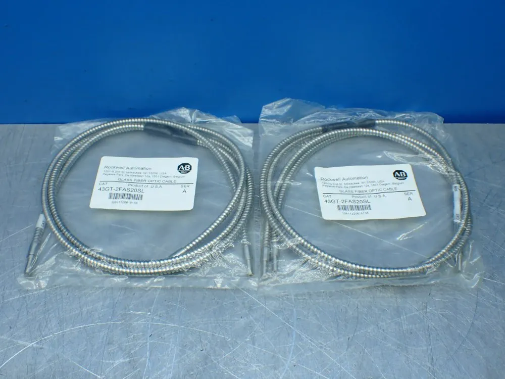 Allen-bradley 2 Transmitted Beam Glass Fiber Optic Cables - 43gt-2fas20sl