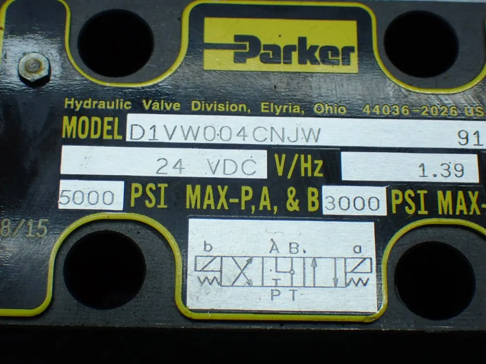 Parker Hydraulic Directional Control Valve - D1vw004cnjw