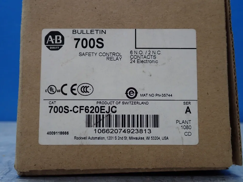 Allen-bradley Safety Control Relay - 700s-cf620ejc