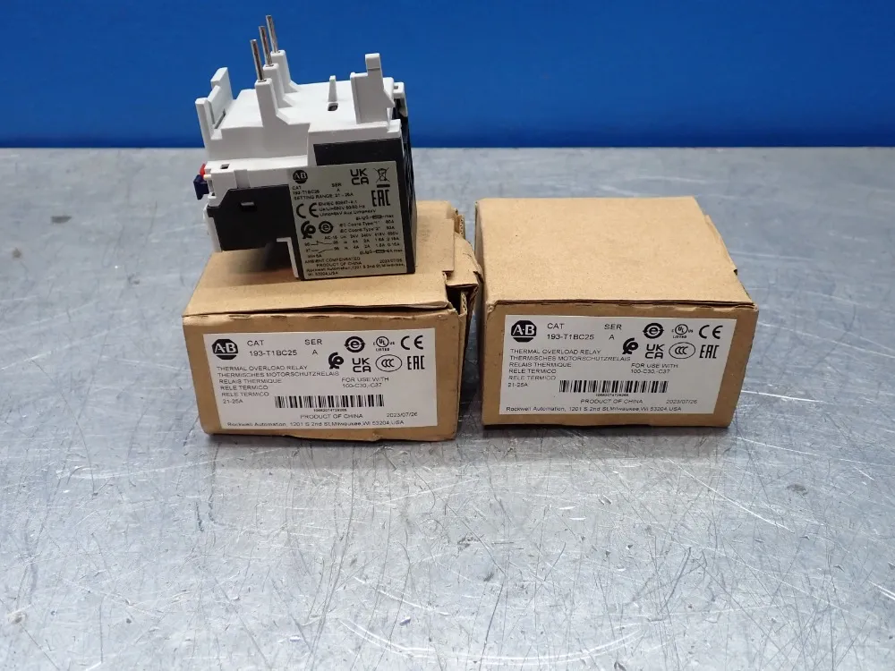 Allen-bradley Thermal Overload Relay, Qty: 2 - 193-t1bc25