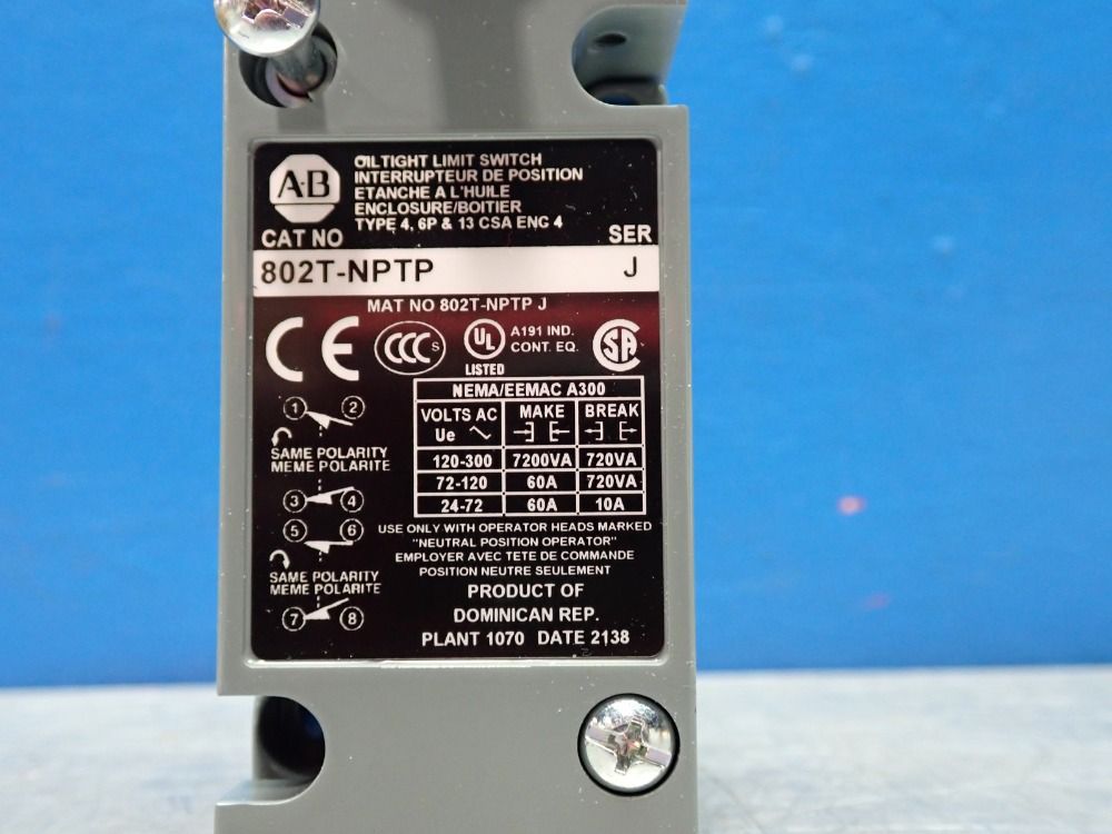 Allen-bradley Limit Switch - 802t-nptp