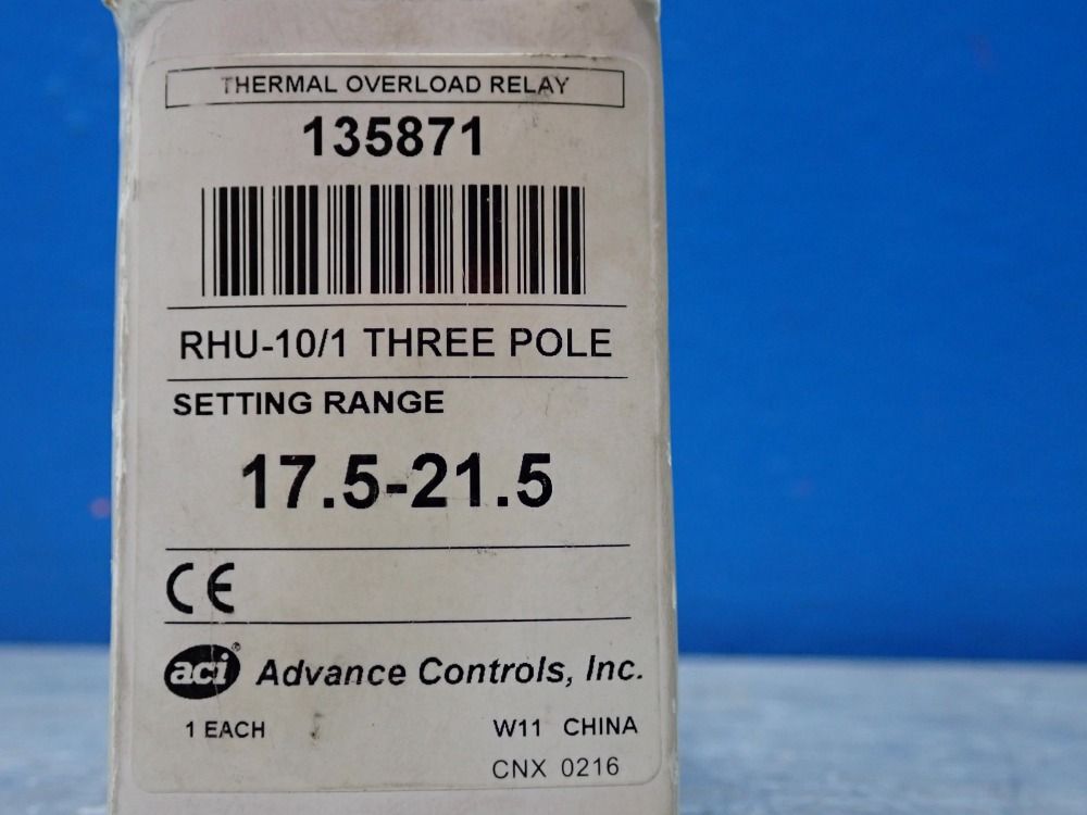 Aci Advanced Controls Inc 15 Hp Relay/thermal Overload - 135871
