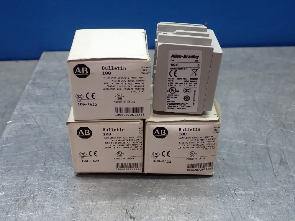 Allen-bradley Auxiliary Contact, Qty: 3 - 100-fa22