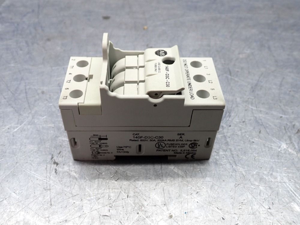 Allen-bradley Fuse Holder, Qty: 2 - 140f-d3c-c30