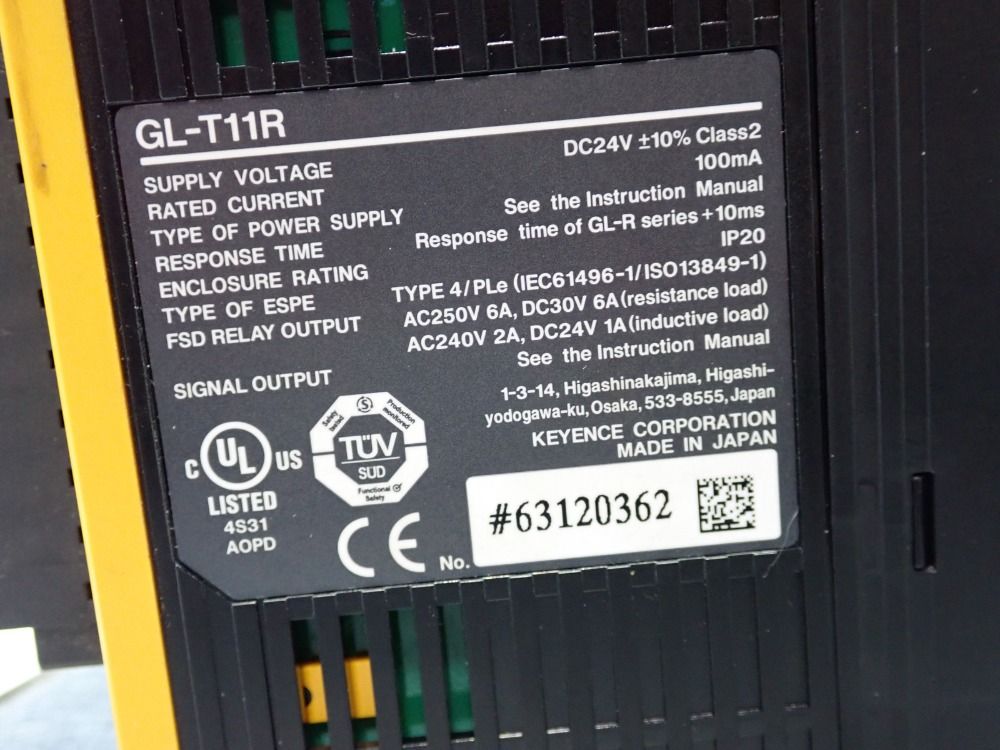 Keyence Safety Relay - Gl-t11r