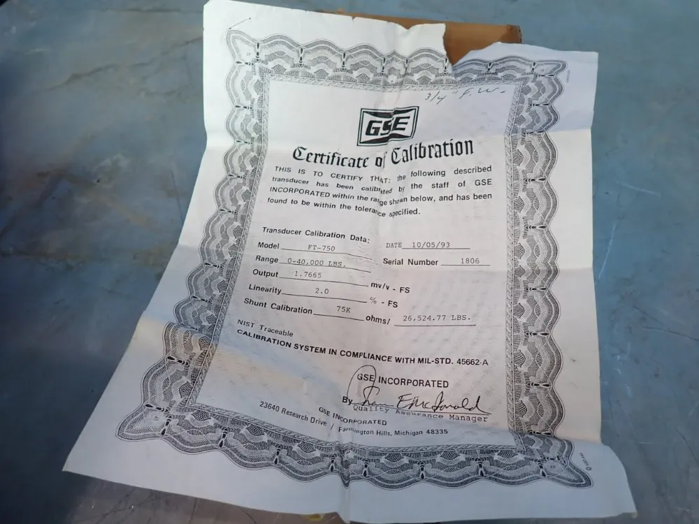 Gse Inc Transducer - Ft-750