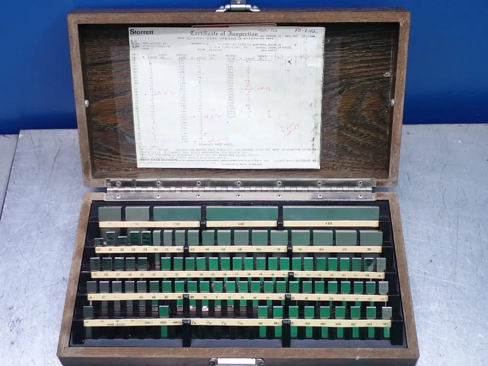 L.s. Starrett Calibration Master Gage Block Set - Rcs81a