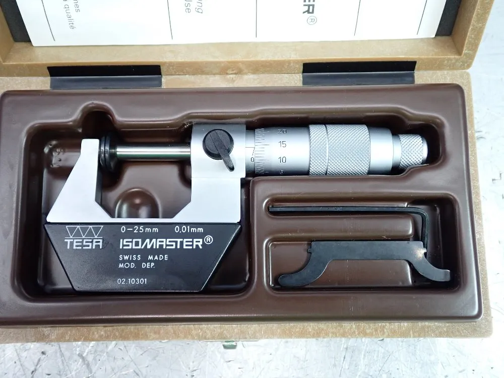 Tesa 0-22mm/.01mm Micrometer - 02.10301