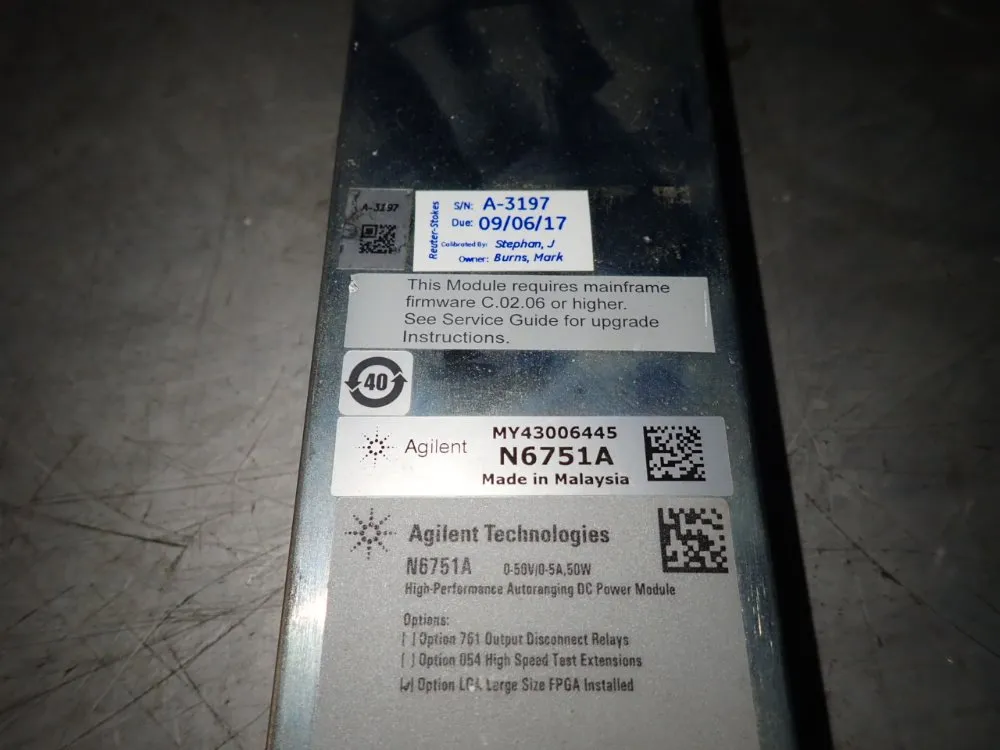 Agilent Technologies Dc Power Module - N6751a