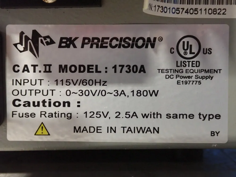 Bk Precision Dc Power Supply - 1730a