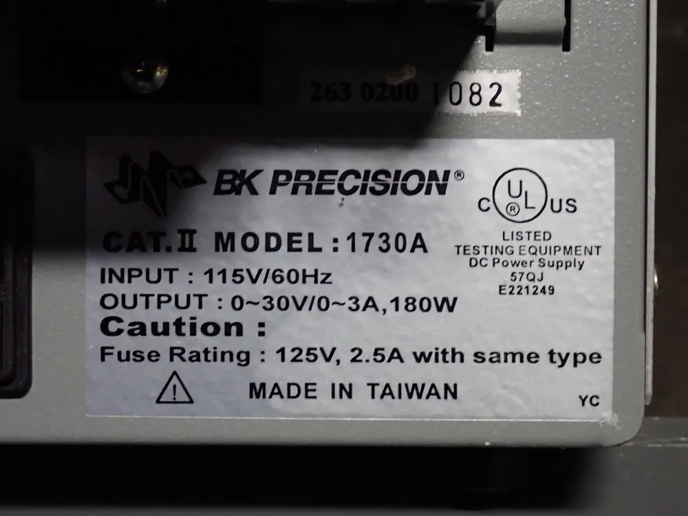 Bk Precision Dc Power Supply - 1730a