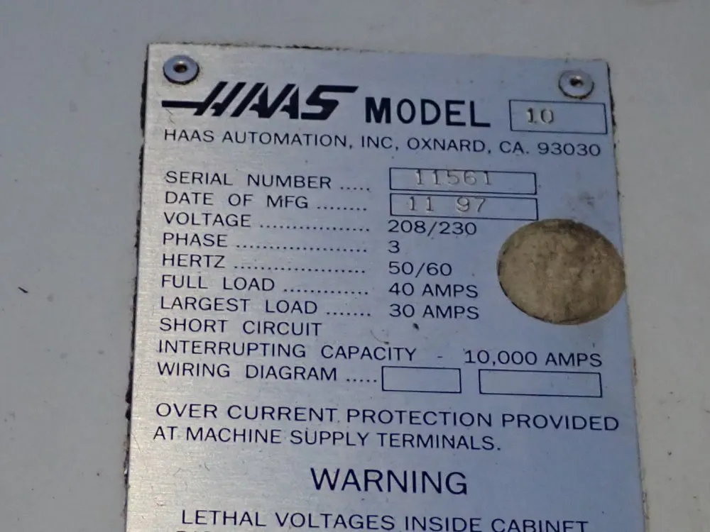 Haas 28" X 120" Cnc Vmc - Vf10