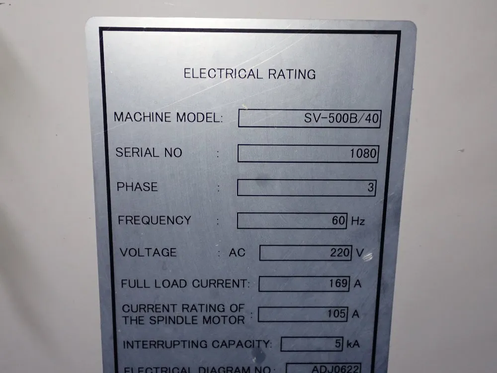 Mori Seiki Cnc Vmc - Sv-500b/40