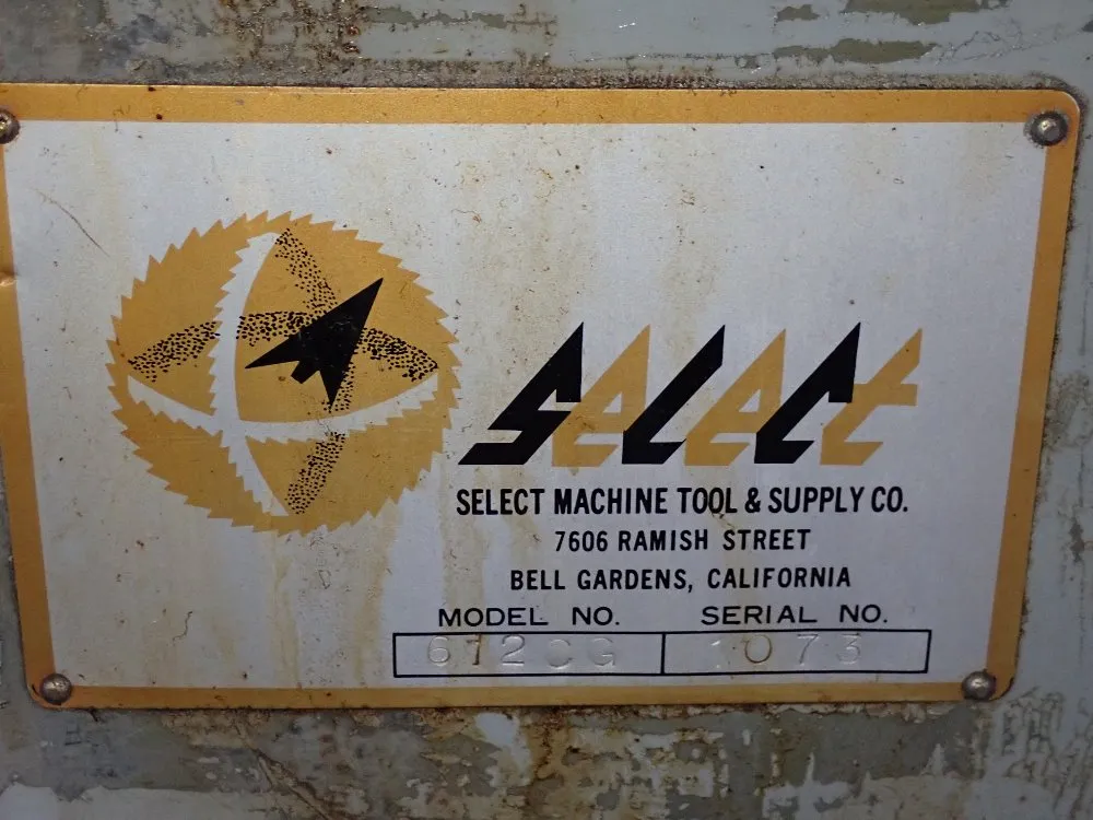 Select Machine 12" Tool Grinder - 612cg