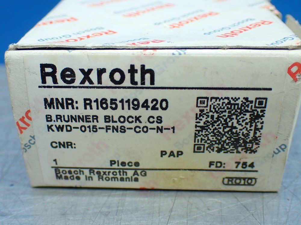 Rexroth Size 15 Carbon Steel Ball Runner Block - R165119420