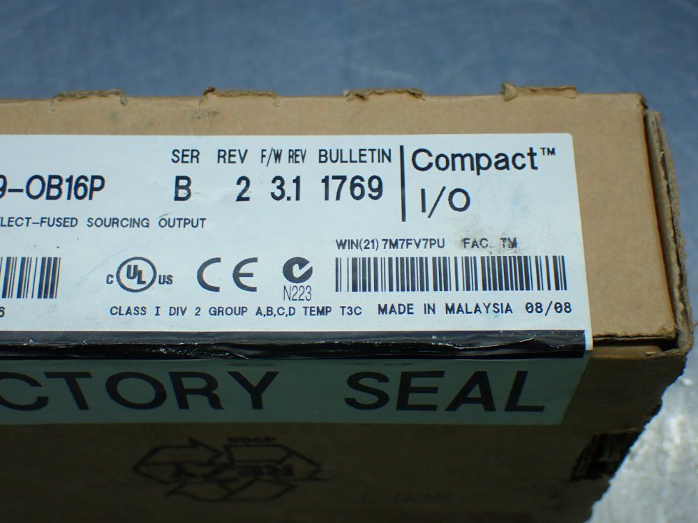 Allen-bradley 16pt 24vdc Elect-fused Sourcing Output - 1769-ob16p