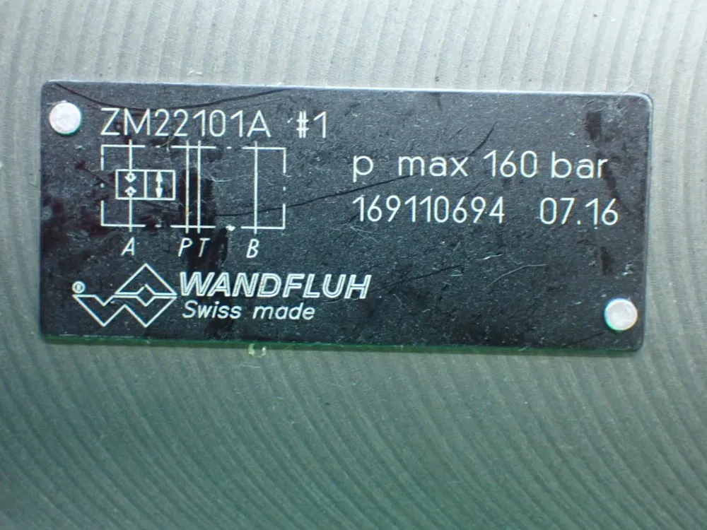 Wanfluh 160bar Max Hydraulic Solenoid Valve. - Zm22101a