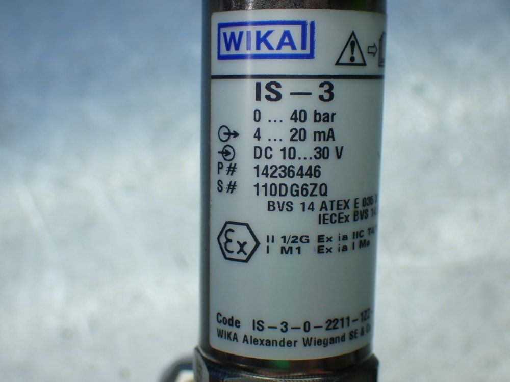 Wikia 0-40bar Is-3 Pressure Transmitter. - 14236446