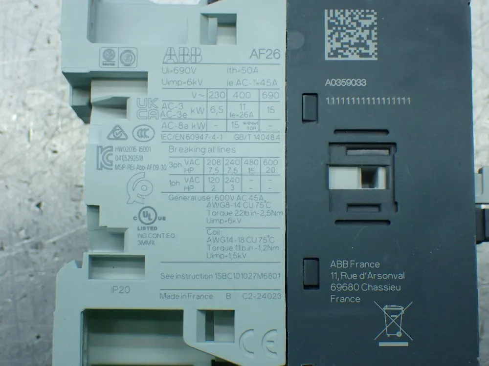 Abb 3-pole Contactor - 1sbl237001r1100
