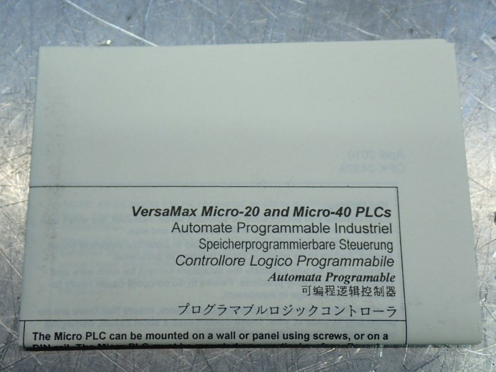 Ge Versamax Micro Controller - Ic200udd240-dd