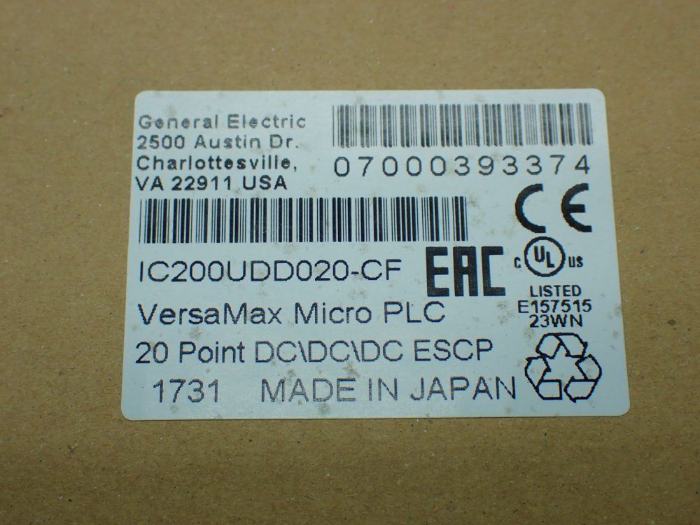 Ge Versamax Micro Plc 20-point Dc\dc\dc Escp - Ic200udd020-cf