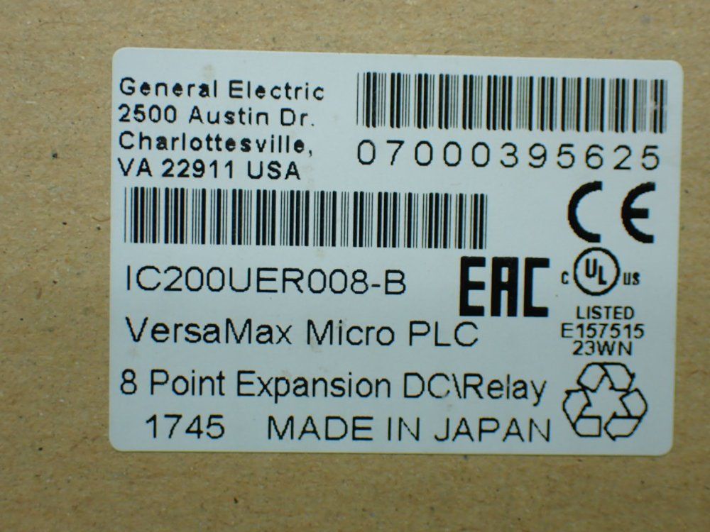 Ge Versamax Micro Plc 8-point Expansion Dc\relay - Ic200uer008-b