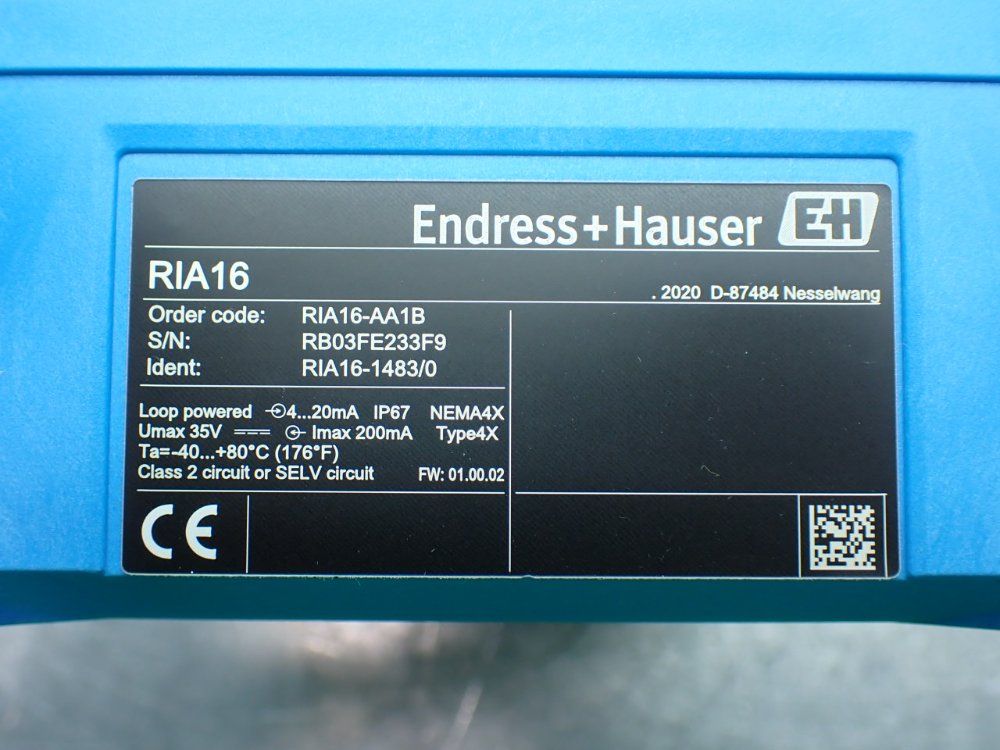 Endress+hauser Ria16 Field Indicator - Ria16-1483/0