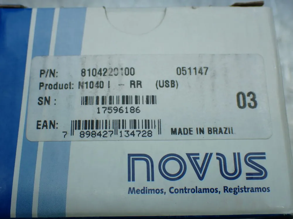 Novus Universal Indicator Panel Meter. - 8104220100