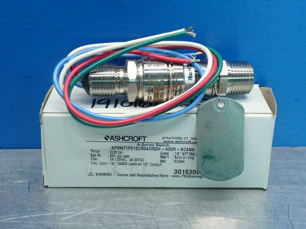 Ashcroft A-series Explosion Proof Pressure Switch - Apsn71p012cb042000