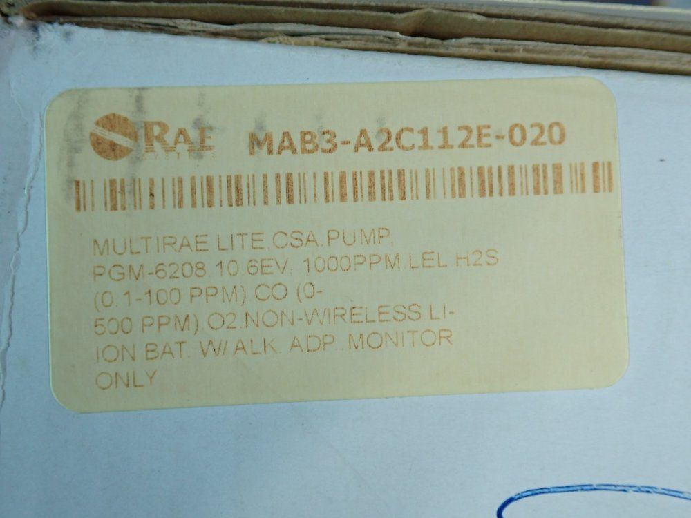 Rae Systems Portable Multi-gas Monitor - Mab3-a2c112e-020