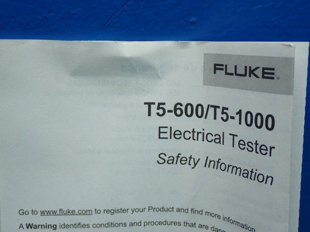 Fluke All-in-one Voltage / Continuity / Current Electrical Tester Unit - T5-600