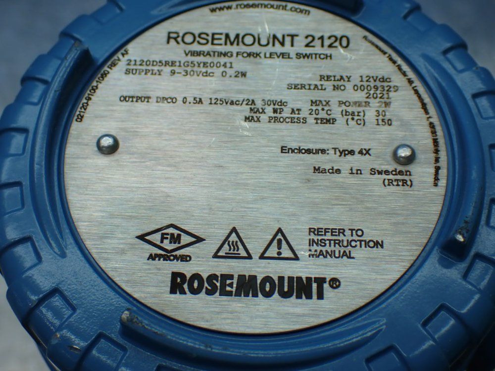 Rosemount Vibrating Fork Level Switch - 2120d5re1g5ye0041