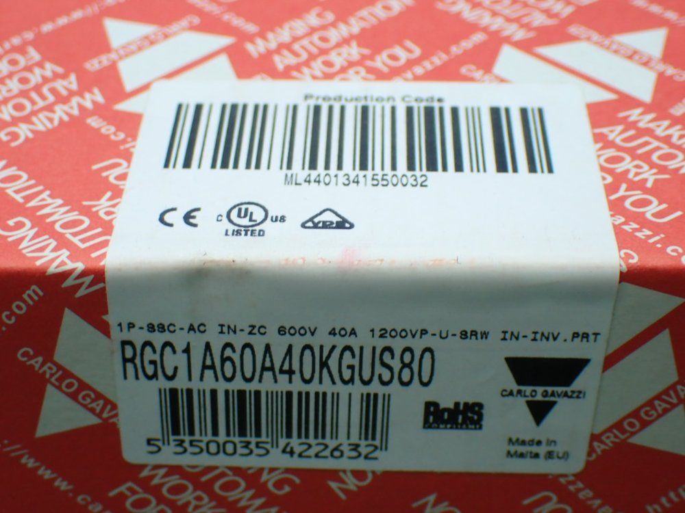 Carlo Gavazzi Solid State Relay - Rgc1a60a40kgus80