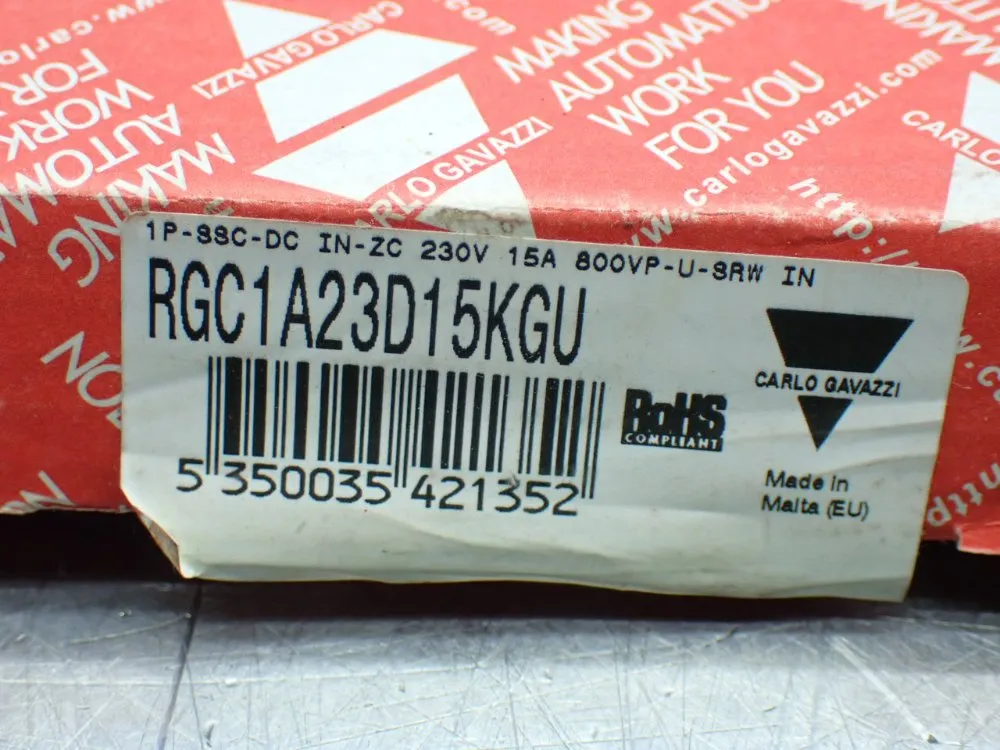 Carlo Gavazzi Single Pole Din Mount Solid State Relay - Rgc1a23d15kgu