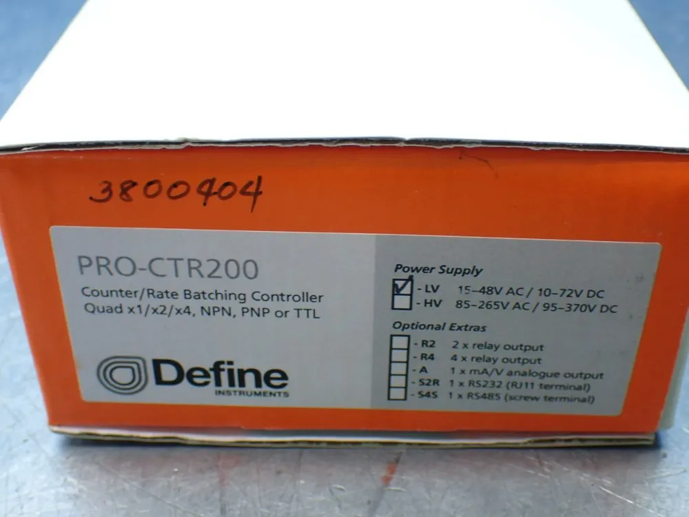 Define Counter/rate Batching Controller. - Pro-ctr200-lv