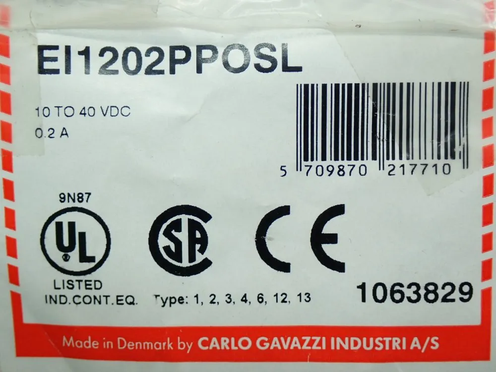 Carlo Gavazzi Proximity Switch - Ei1202pposl